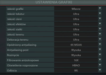 Medal of Honor: Warfighter - ustawienia karty graficznej