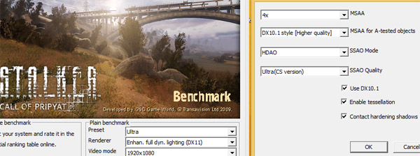 Stalker: Call of Pripyat - ustawienia karty graficznej